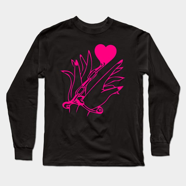 Heart Long Sleeve T-Shirt by Creative Shirt